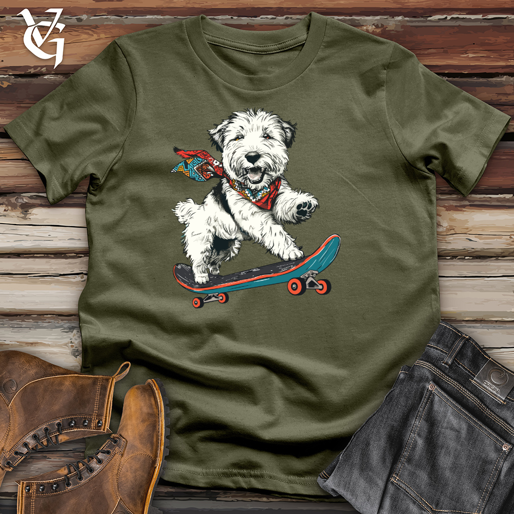Viking Goods Sheepdog Skateboard Bandana Cotton Tee Military Green / L