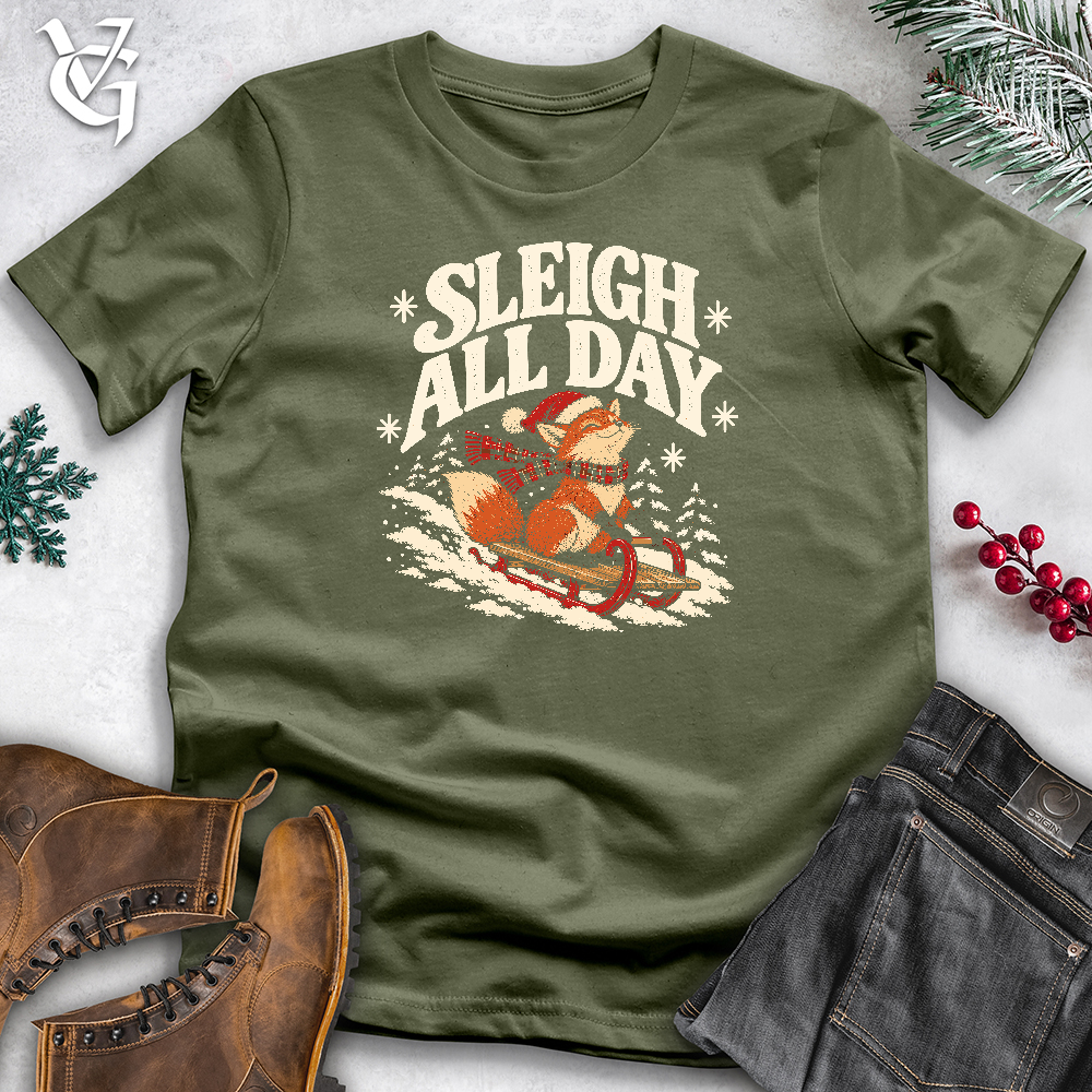 Viking Goods Sleigh All Day Softstyle Tee Military Green / L