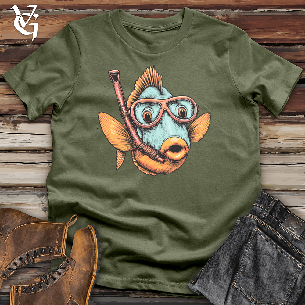 Viking Goods Snorkel Fishy Softstyle Tee Military Green / L