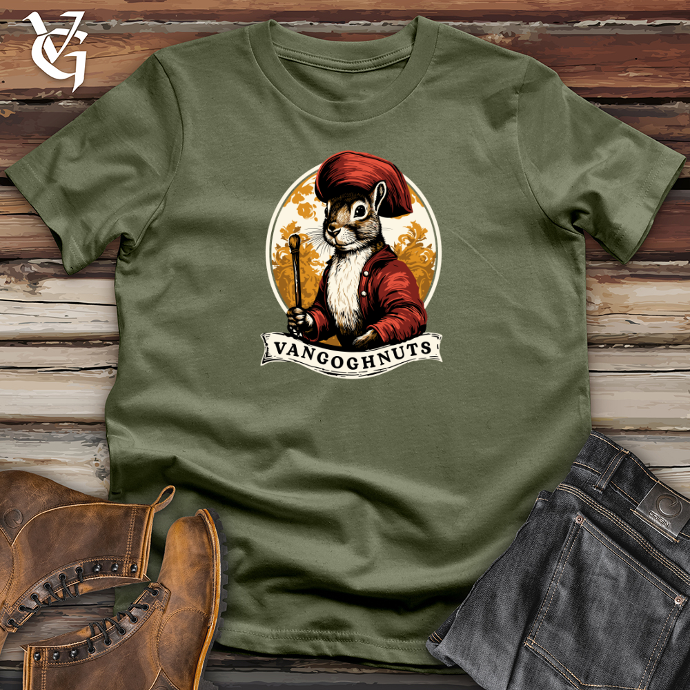 Viking Goods Squirrel Artist Beret Softstyle Tee Military Green / L