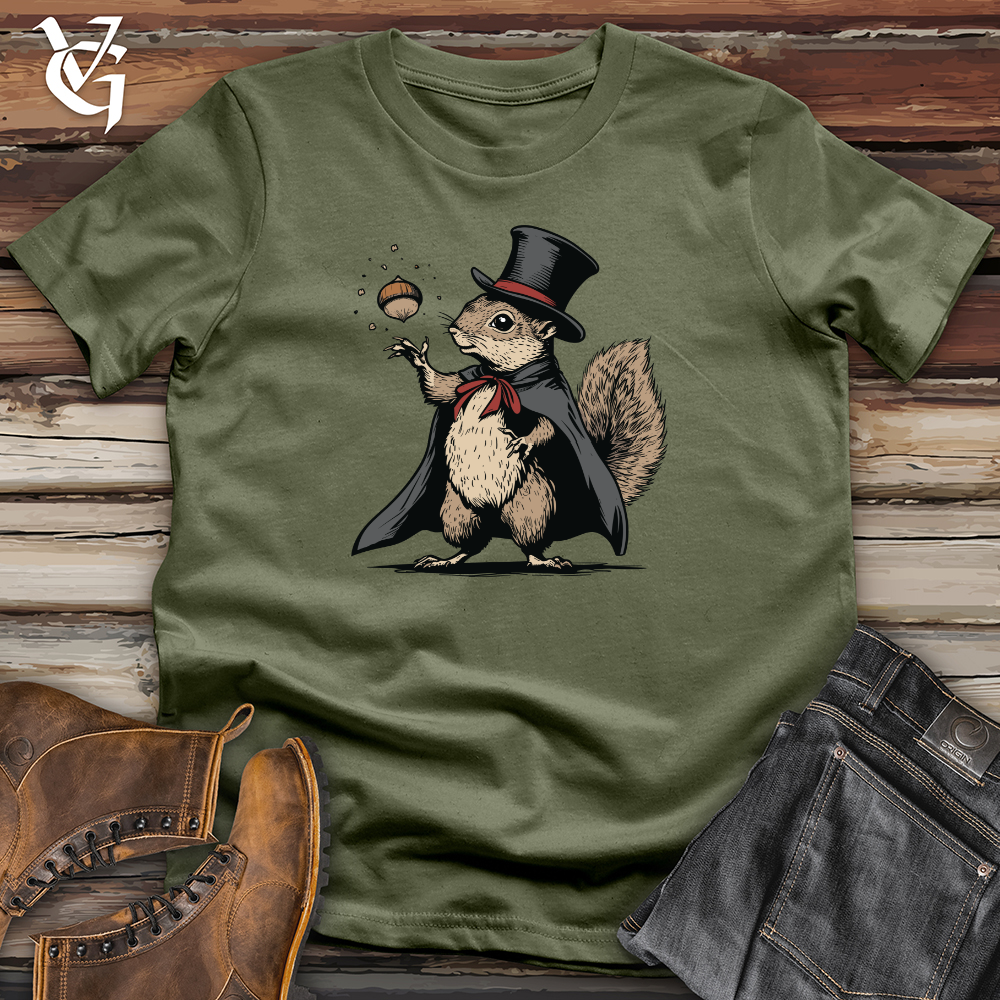 Viking Goods Squirrel Magician Show Softstyle Tee Military Green / L