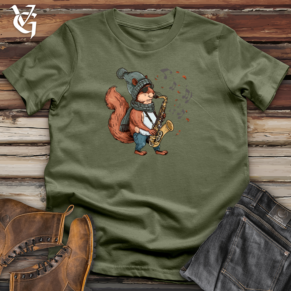 Viking Goods Squirrel Saxophone Solo Softstyle Tee Military Green / L