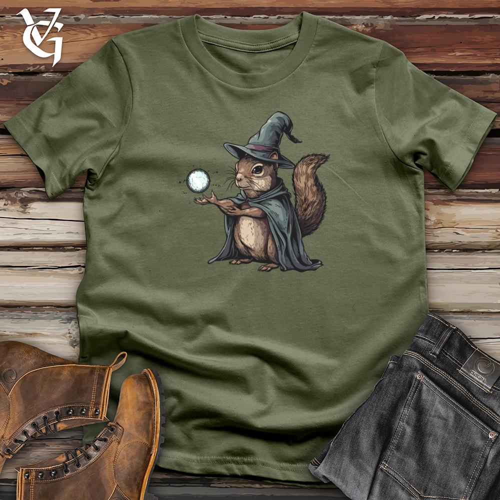 Viking Goods Squirrel Wizard Mystique Softstyle Tee Military Green / L