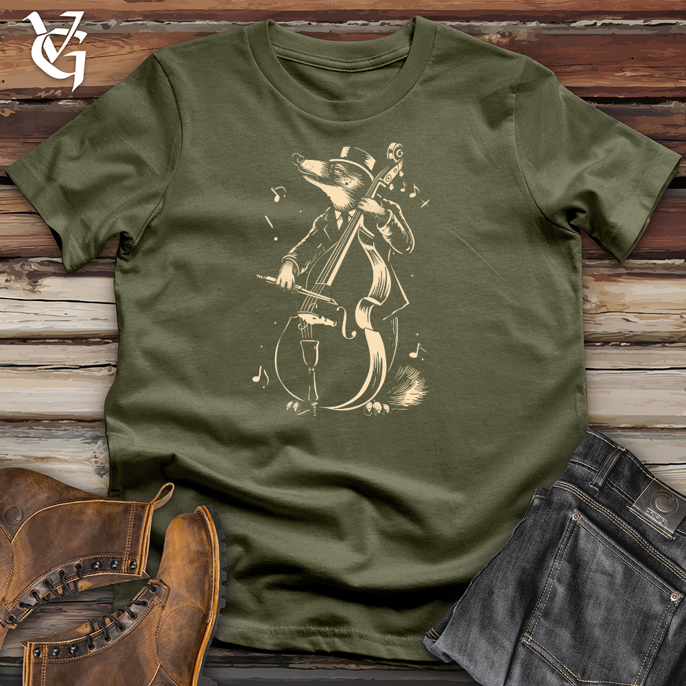 Viking Goods Swingin' Skunk Serenade Cotton Tee Military Green / L