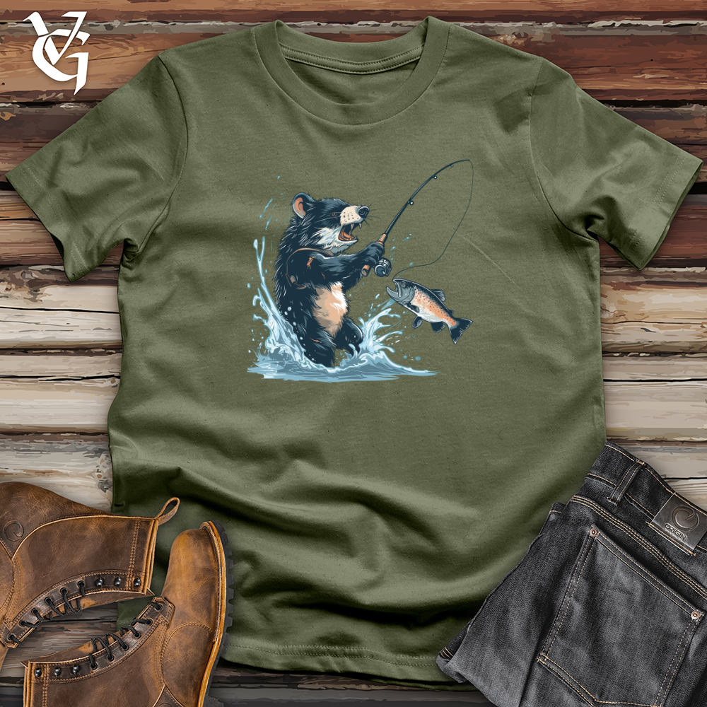 Viking Goods Tasmanian Devil Fishing Softstyle Tee Military Green / L