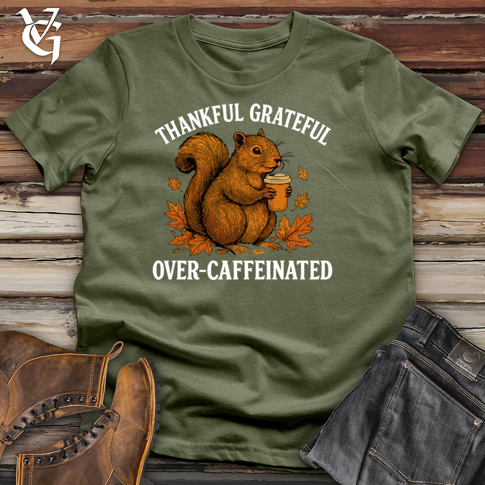 Viking Goods Thankful Grateful Squirrel Softstyle Tee Military Green / L