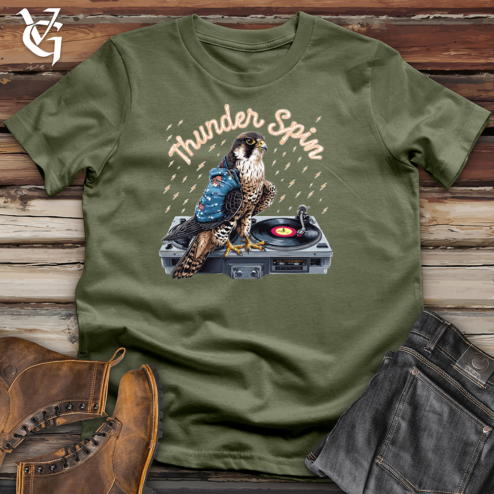 Viking Goods Thunder Spin Falcon Softstyle Tee Military Green / L