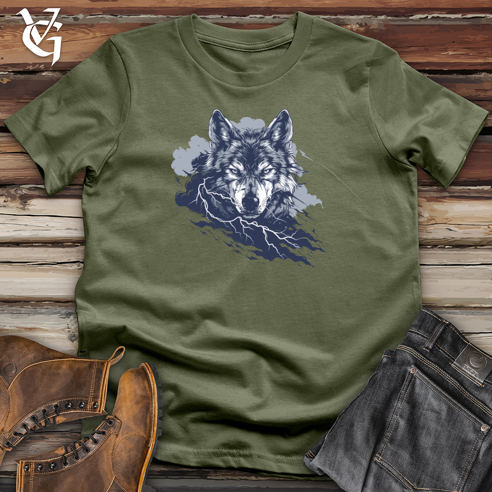 Viking Goods Thunder Wolf Glare Softstyle Tee Military Green / L