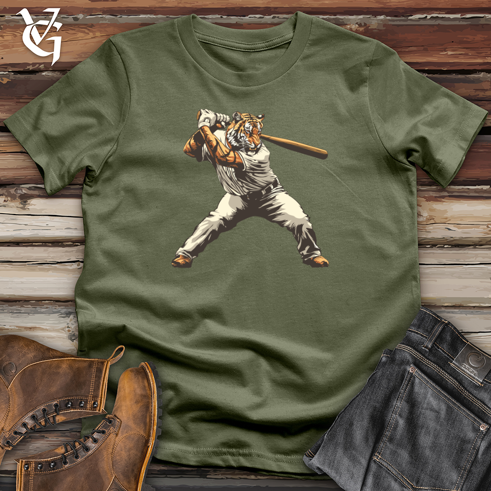 Viking Goods Tiger Slugger Swing Softstyle Tee Military Green / L