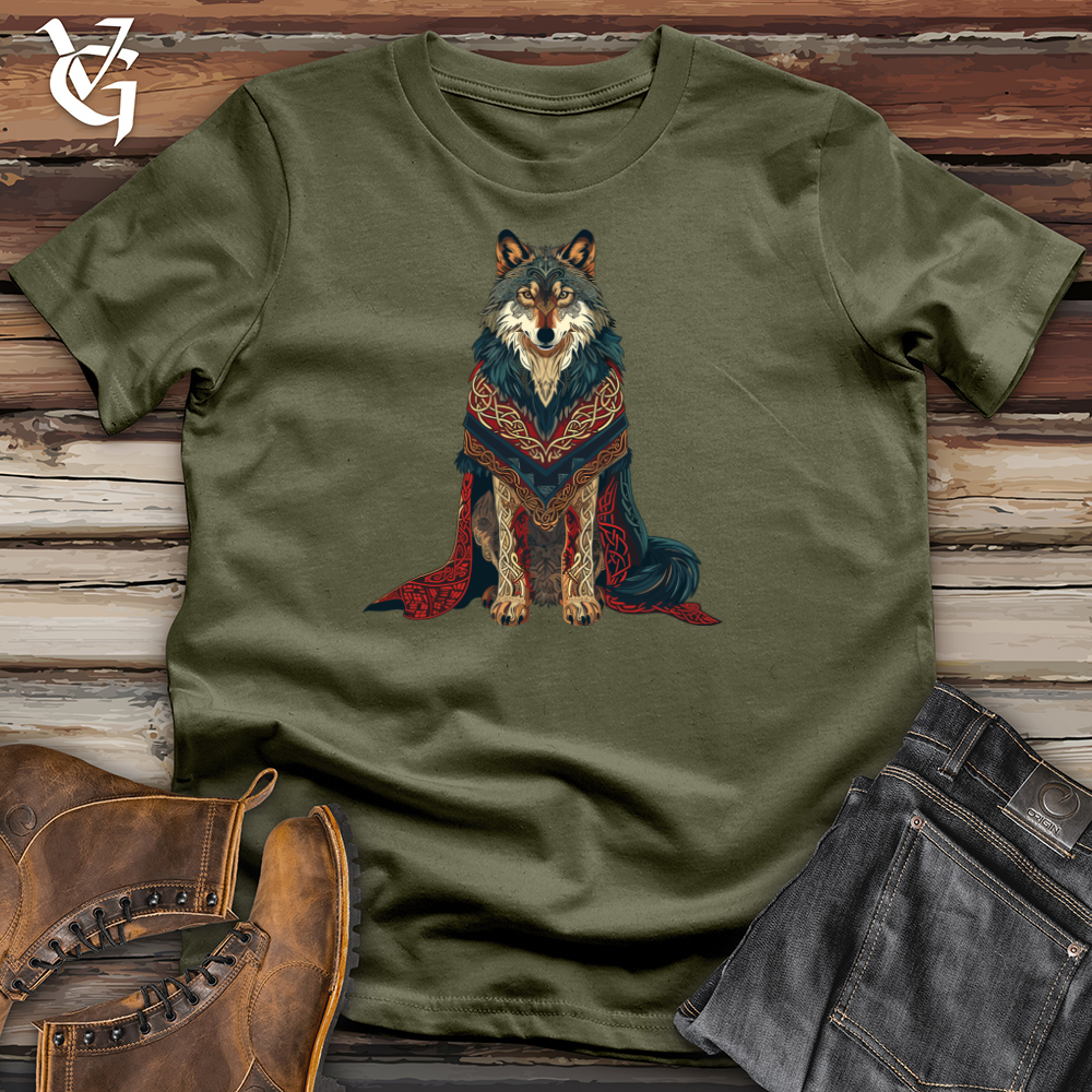 Viking Goods Tribal Wolf Majesty Cotton Tee Military Green / L