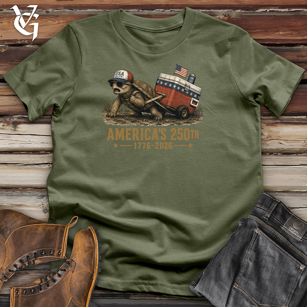 Viking Goods Turtle Cooler Softstyle Tee Military Green / L