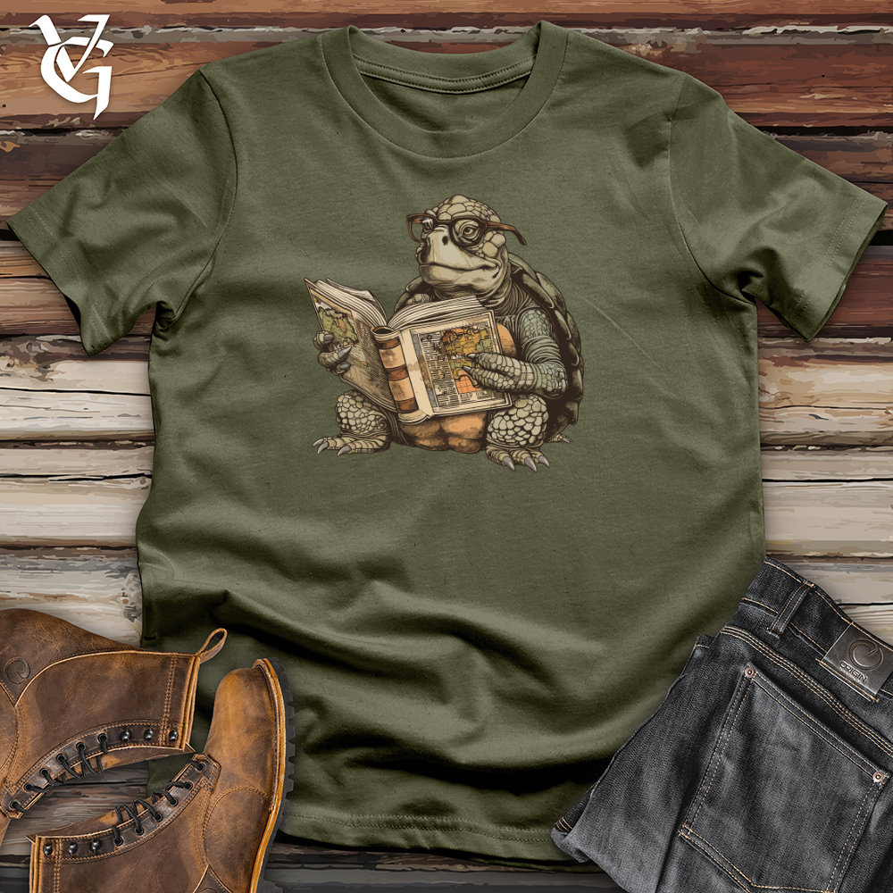 Viking Goods Turtle Historian Chronicles Cotton Tee Military Green / L