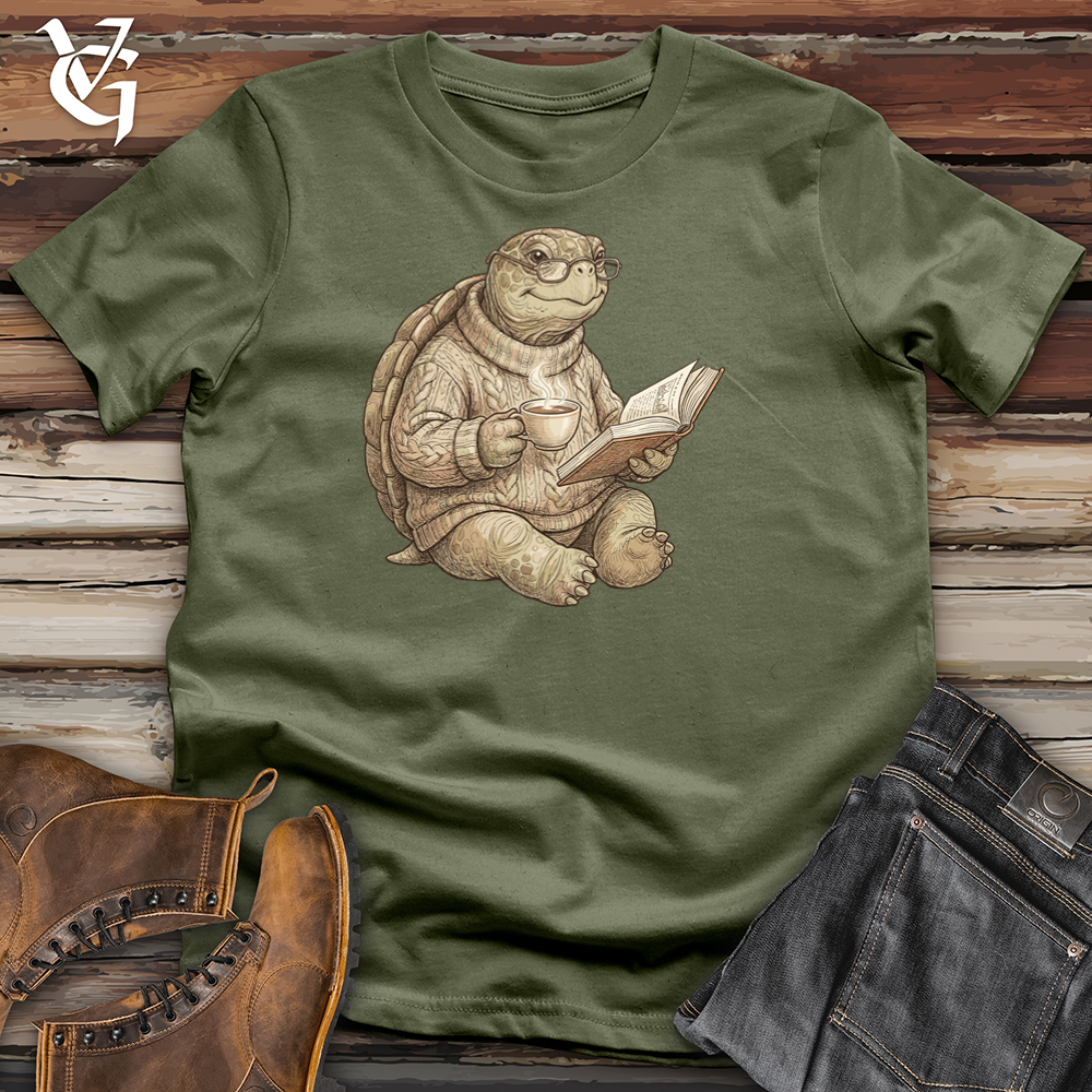 Viking Goods Turtle Reader Tee Military Green / L