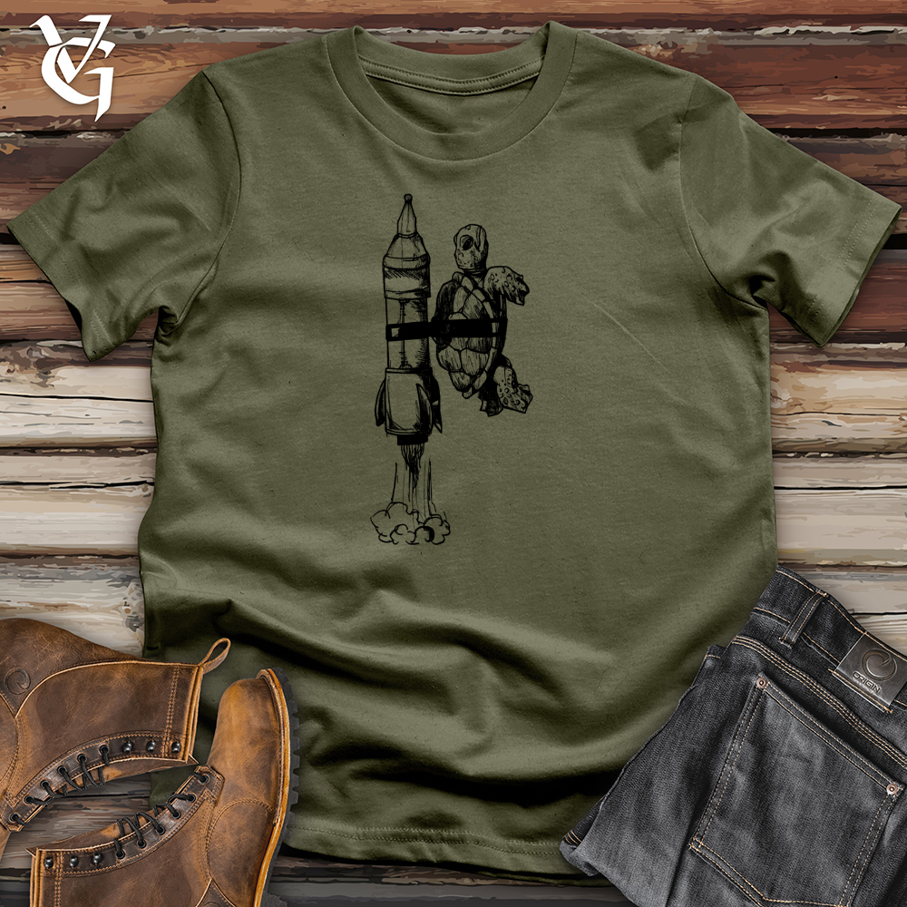 Viking Goods Turtle Rocket Cotton Tee Military Green / L