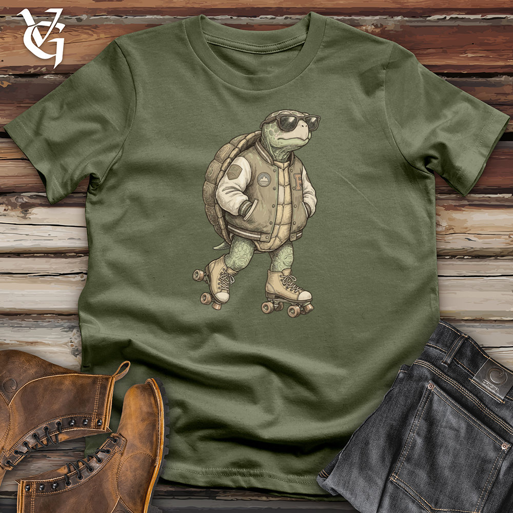 Viking Goods Turtle Rollerblader Tee Military Green / L