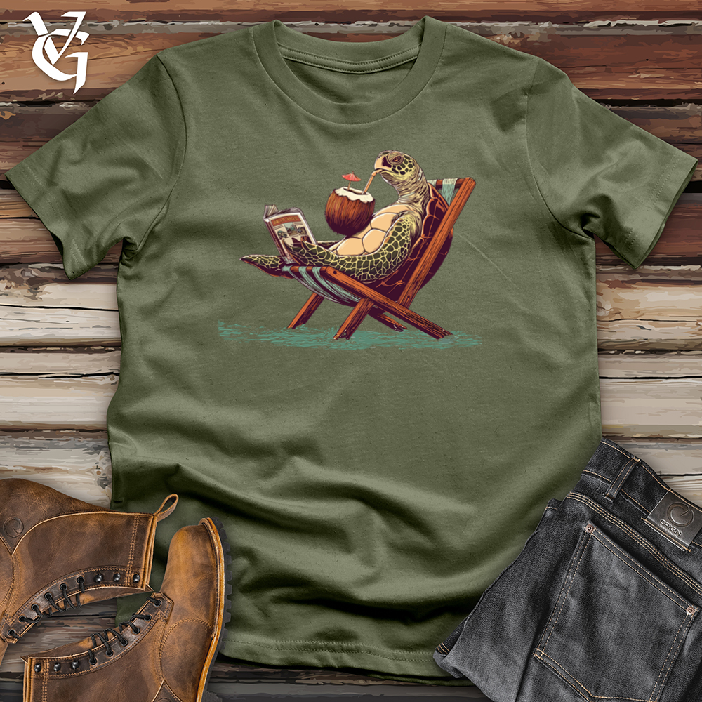 Viking Goods Turtle Troubles Softstyle Tee Military Green / L