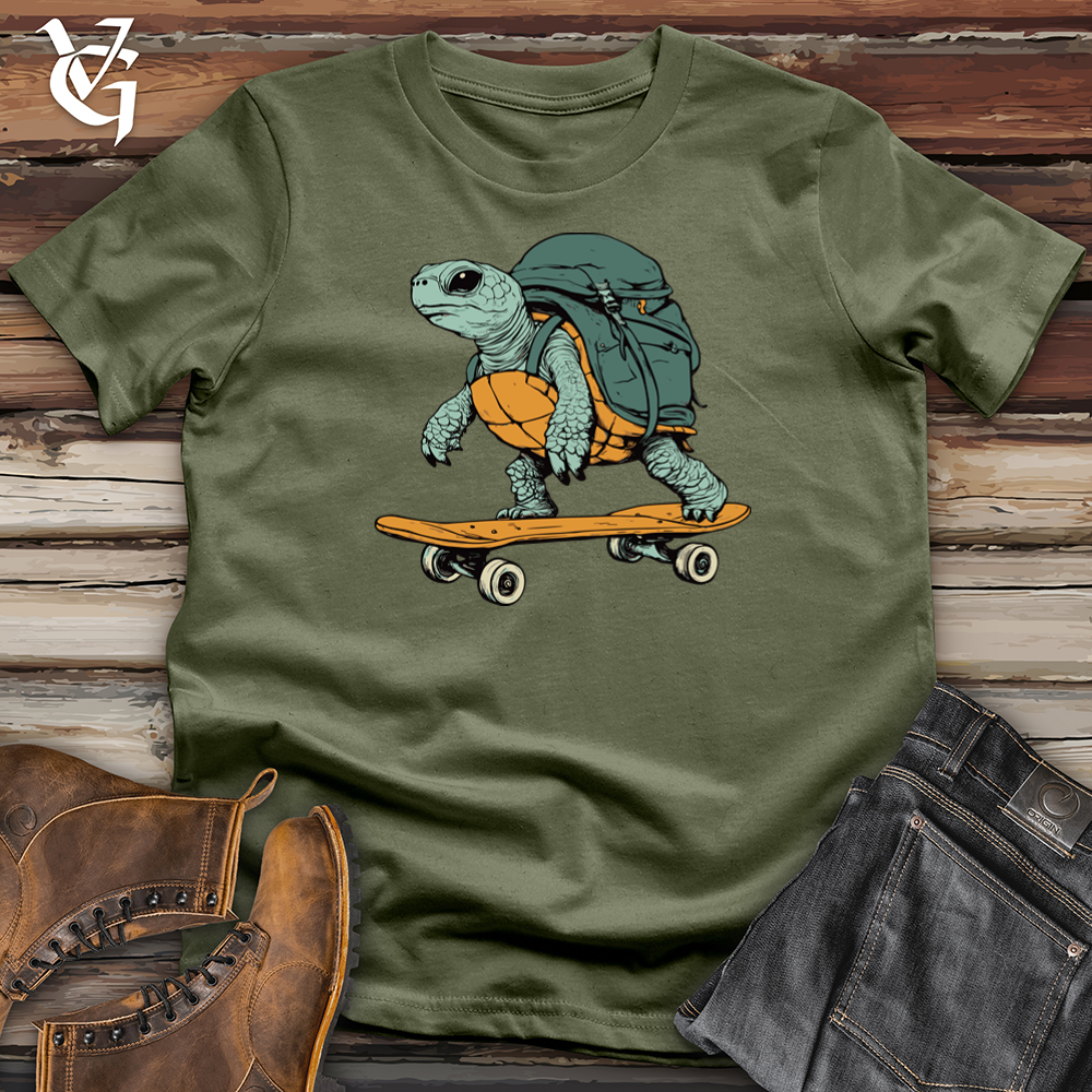Viking Goods Turtley Cool Skate Softstyle Tee Military Green / L