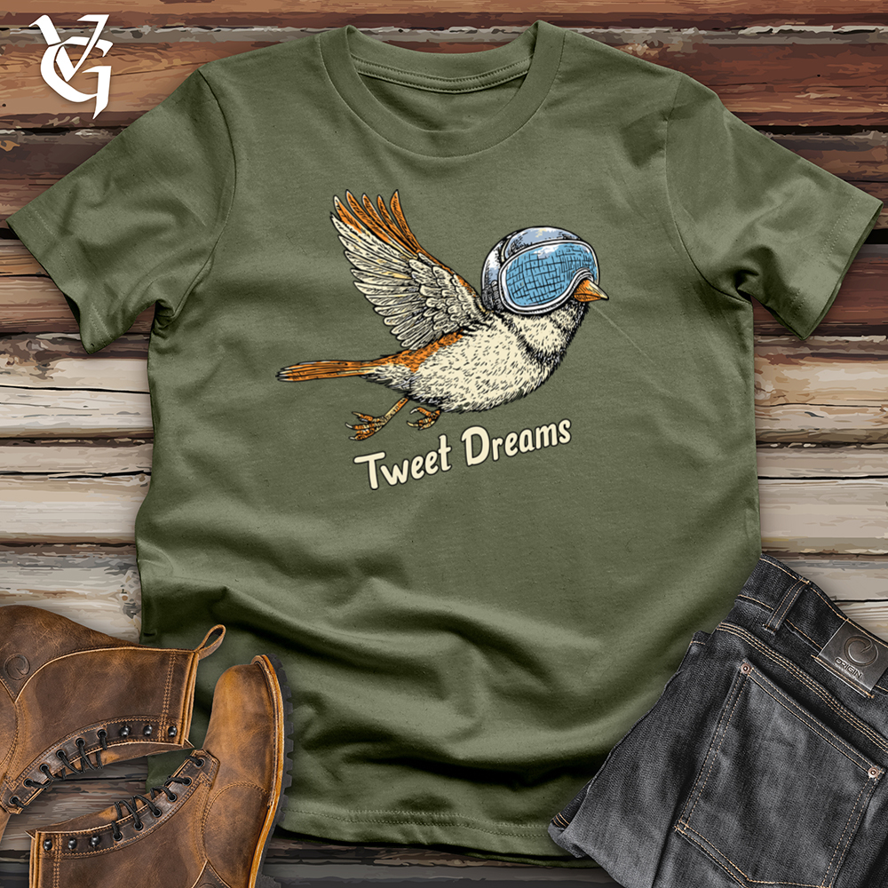 Viking Goods Tweet Dreams Sparrow Softstyle Tee Military Green / L