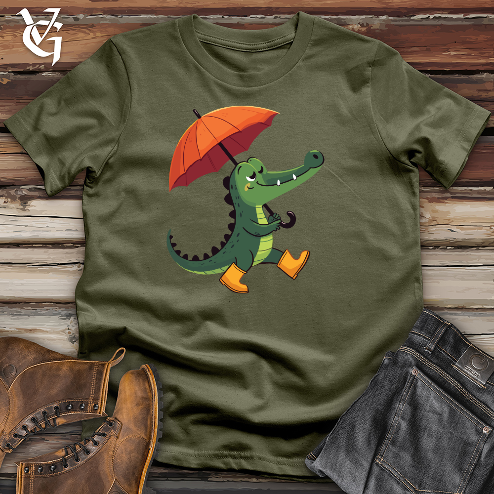Viking Goods Umbrella Gator Cotton Tee Military Green / L