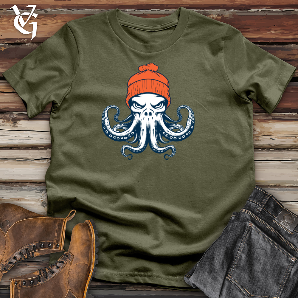 Viking Goods Vintage Beanie Tentacles Cotton Tee Military Green / L