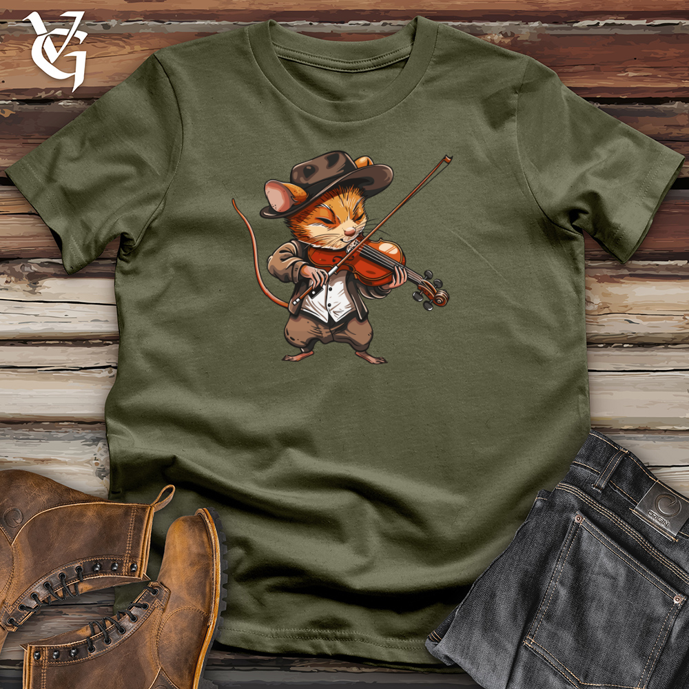 Viking Goods Vole Virtuoso Violinist Cotton Tee Military Green / L