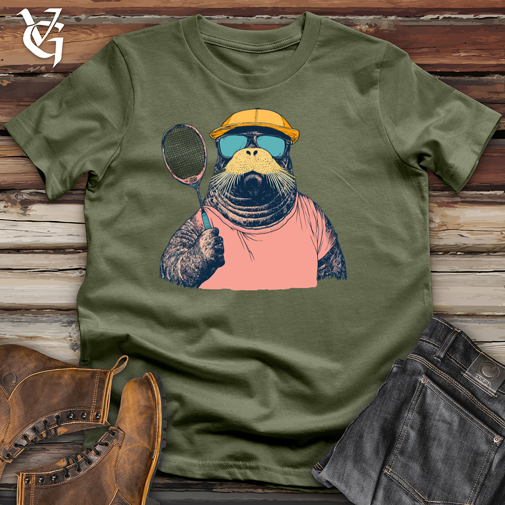 Viking Goods Walrus Badminton Softstyle Tee Military Green / L