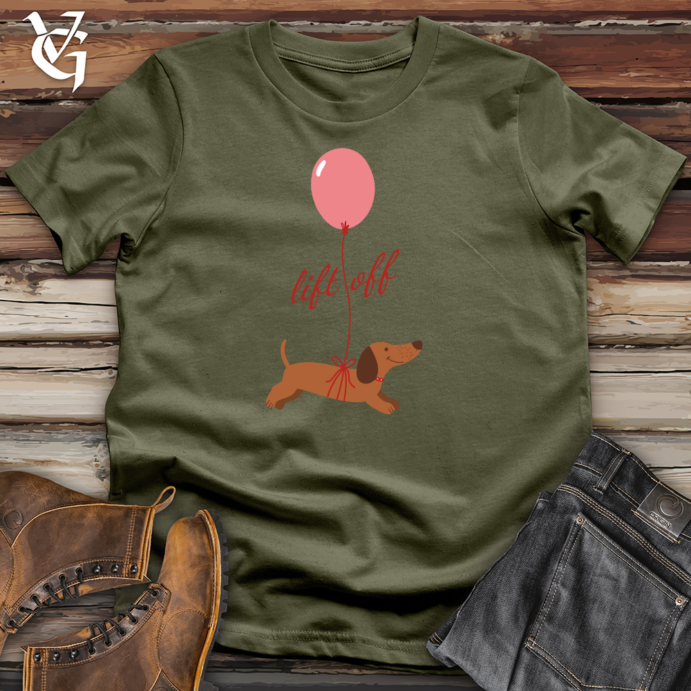 Viking Goods Weiner Dog Lift Off Cotton Tee Military Green / L