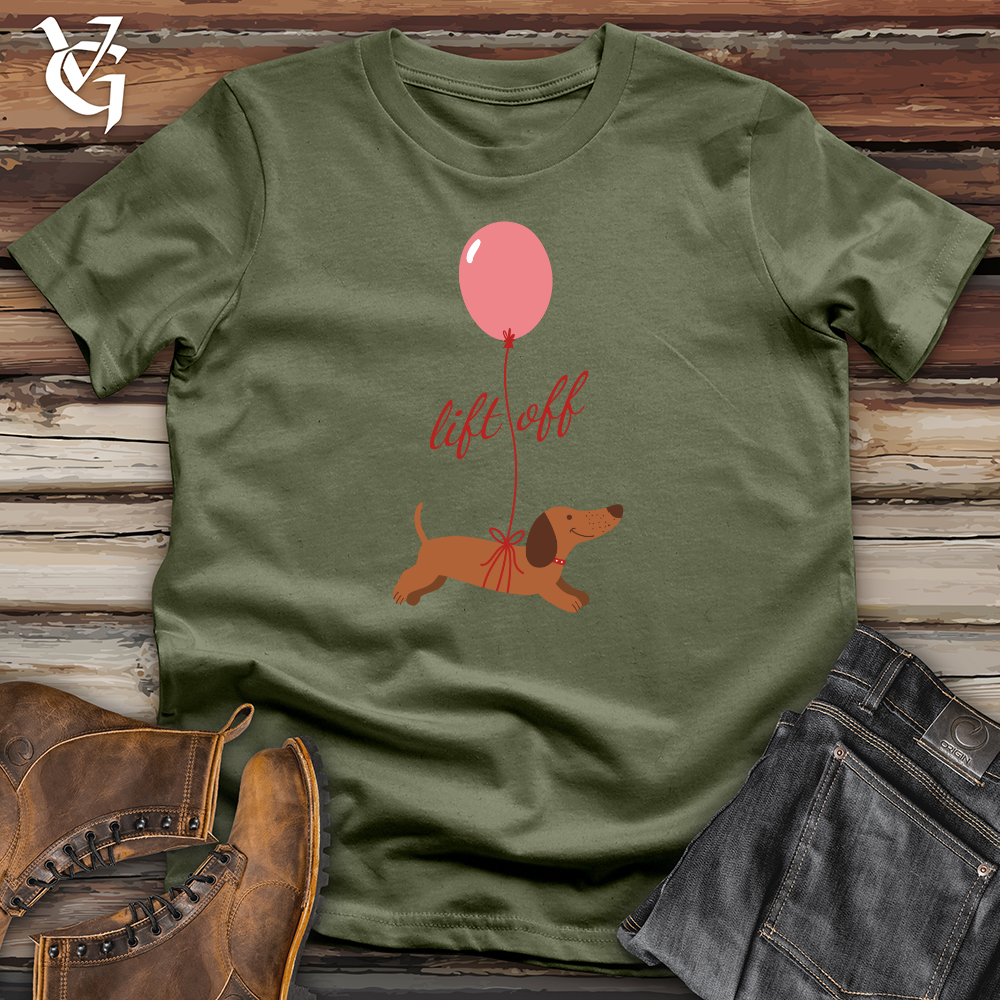 Viking Goods Weiner Dog Lift Off Softstyle Tee Military Green / L