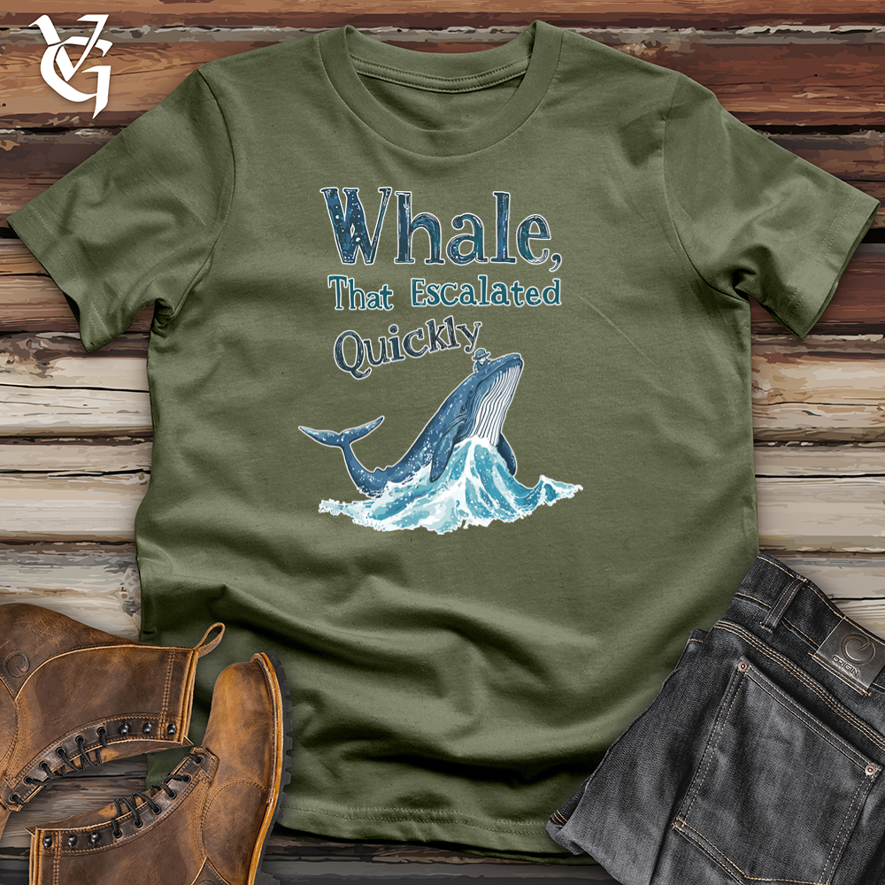 Viking Goods Whale That Escalated Quickly Softstyle Tee Military Green / L