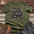 Viking Goods Wise Librarian Owl Cotton Tee Military Green / L