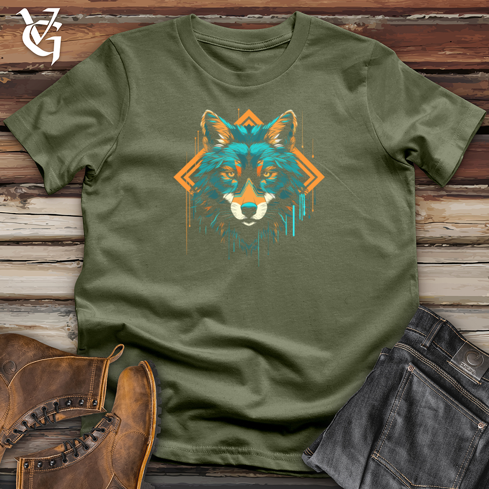 Viking Goods Wolf Geometric Gaze Softstyle Tee Military Green / L
