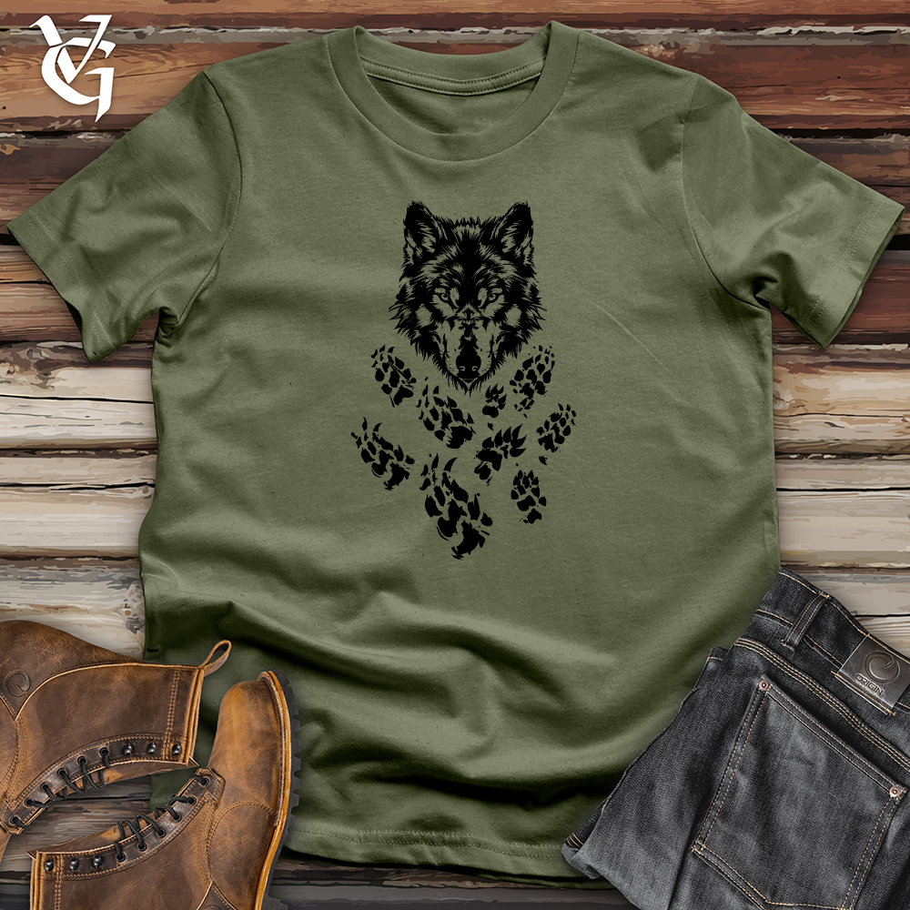 Viking Goods Wolf Paw Trail Softstyle Tee Military Green / L