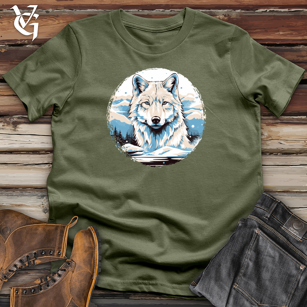 Viking Goods Wolf Winter Majesty Softstyle Tee Military Green / L