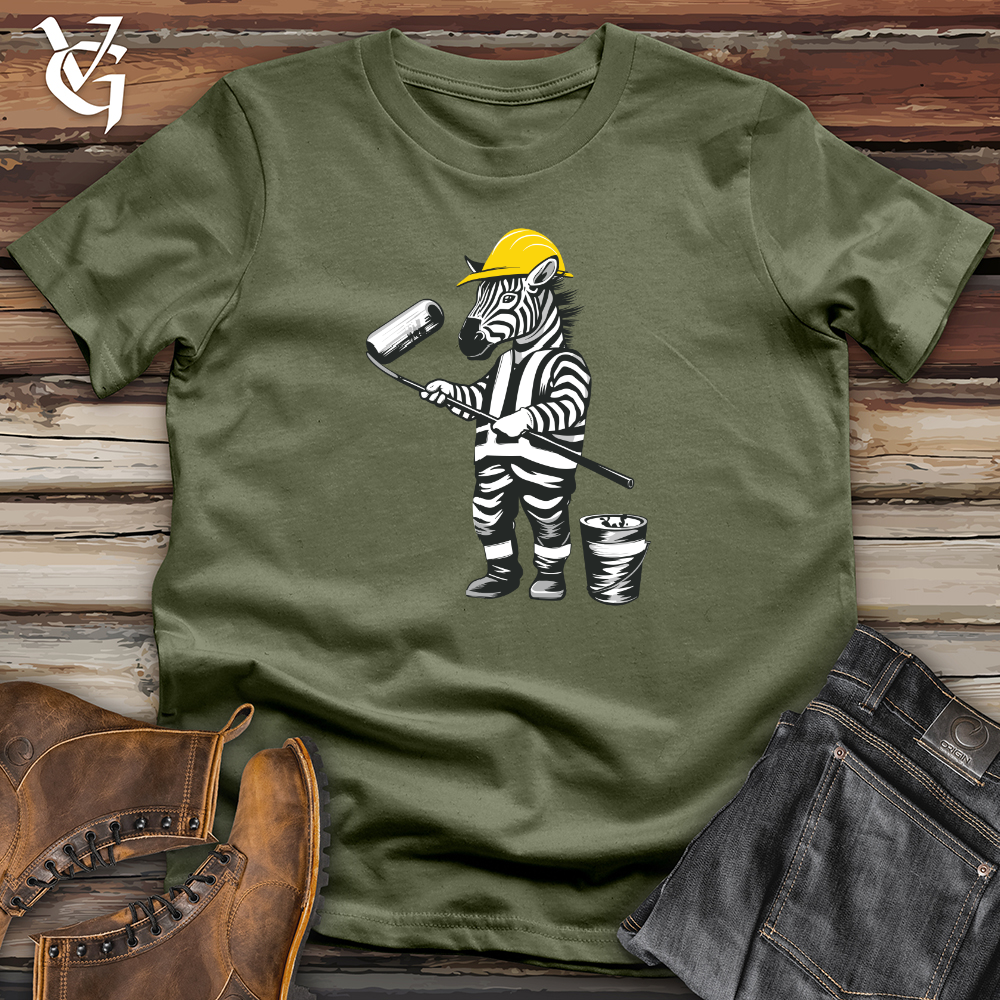 Viking Goods Zebra Builder Brush Softstyle Tee Military Green / L