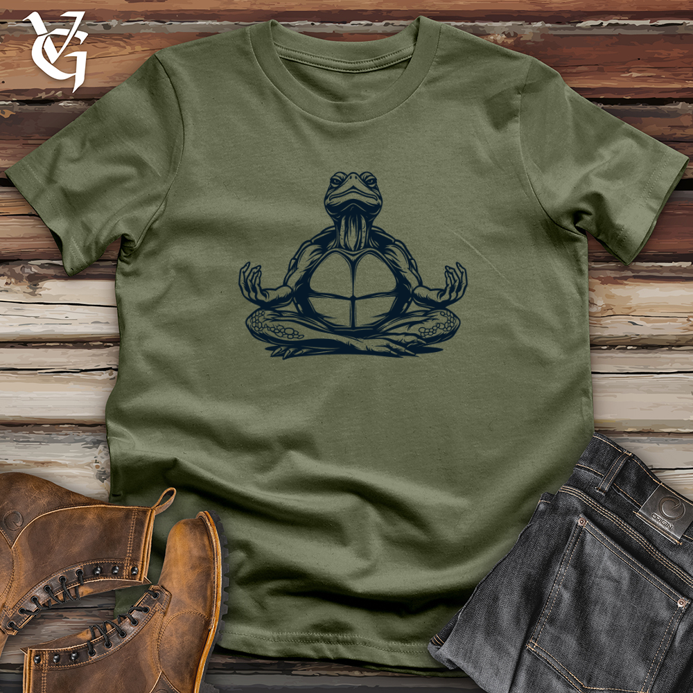 Viking Goods Zen Turtle Meditation Softstyle Tee Military Green / L