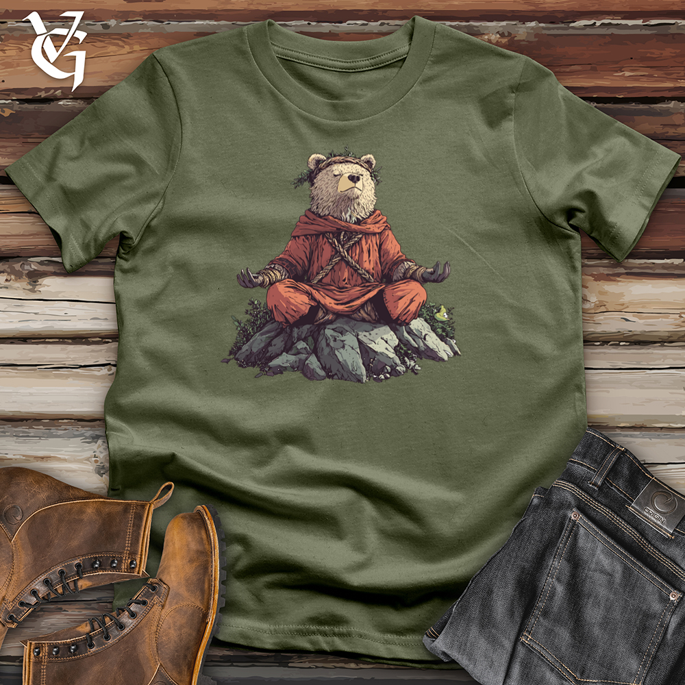 Viking Goods Bear Viking Meditation Softstyle Tee Military Green / S