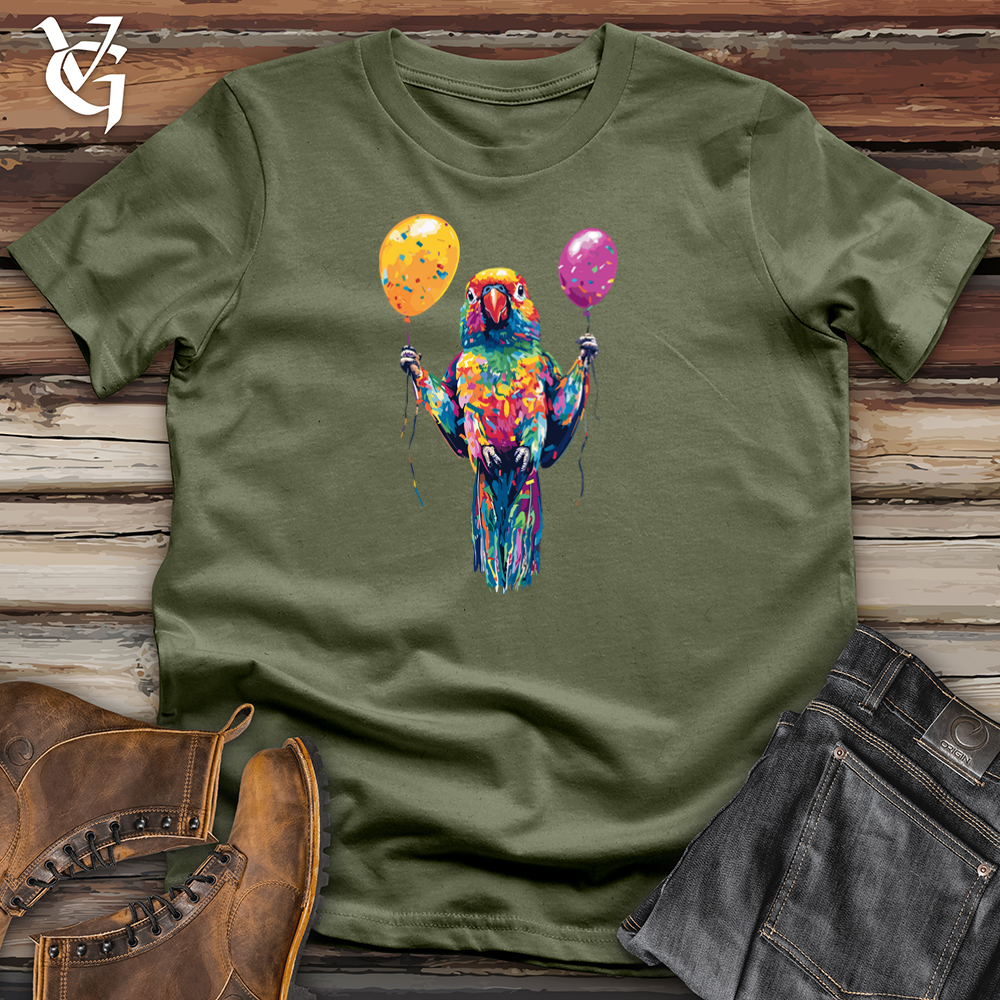 Viking Goods Birthday Parrot Softstyle Tee Military Green / S