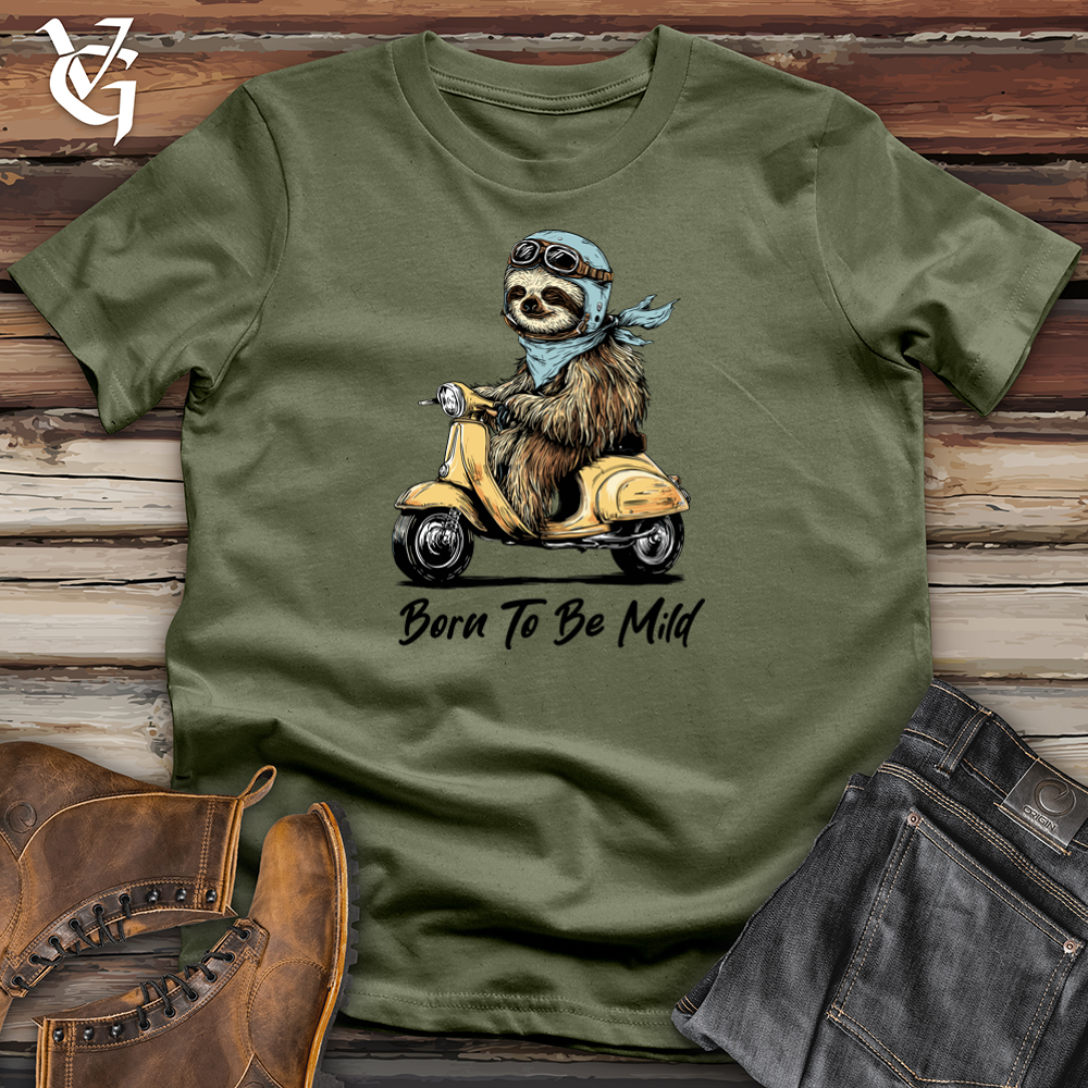Viking Goods Born To Be Mild Sloth Softstyle Tee Military Green / S