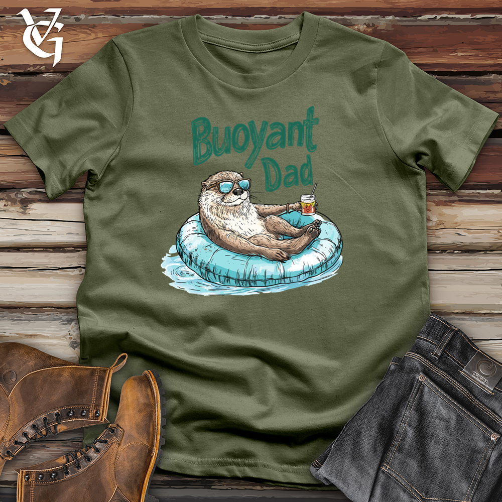 Viking Goods Buoyant Otter Dad Softstyle Tee Military Green / S