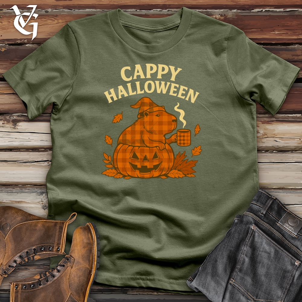 Viking Goods Cappy Halloween Capybara Softstyle Tee Military Green / S