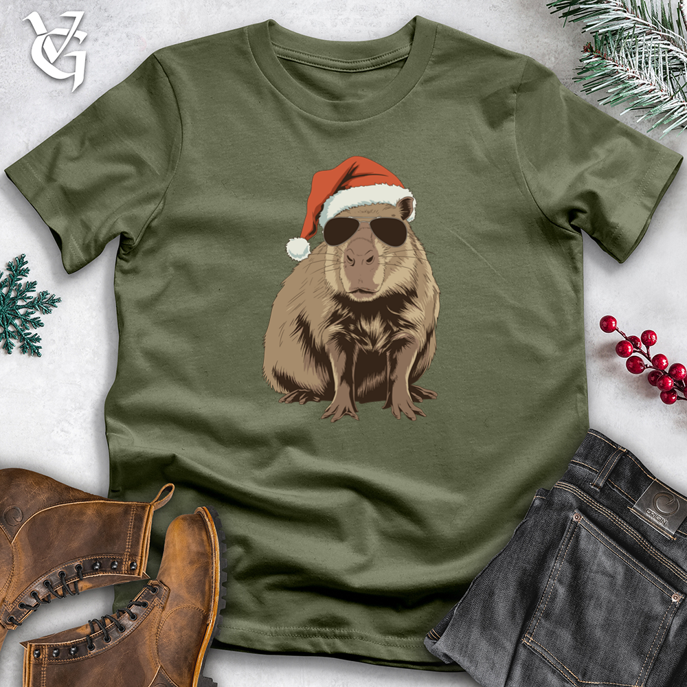 Viking Goods Capybara Claus Tee Military Green / S