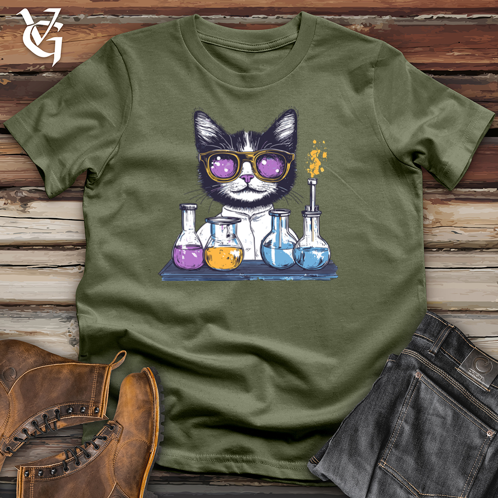 Viking Goods Cat Experiments Softstyle Tee Military Green / S