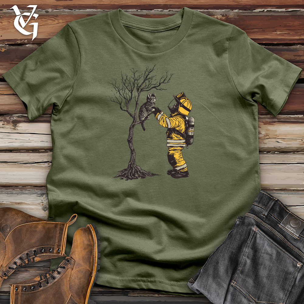 Viking Goods Cat Rescue Softstyle Tee Military Green / S