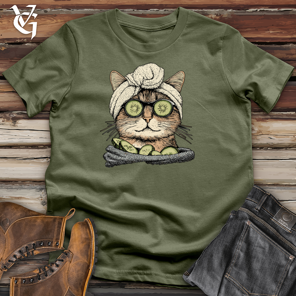 Viking Goods Cat Spa Treatment Softstyle Tee Military Green / S