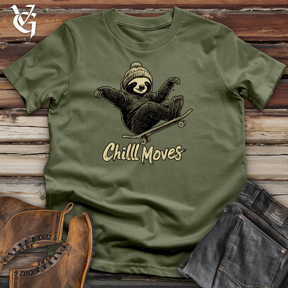 Viking Goods Chill Moves Sloth Softstyle Tee Military Green / S