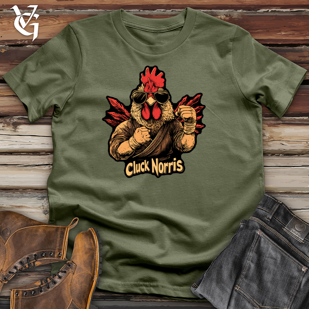 Viking Goods Cluck Norris Softstyle Tee Military Green / S