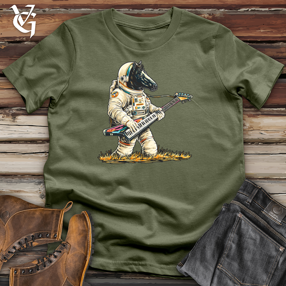 Viking Goods Cosmic Horse Keyboard Guitar Softstyle Tee Military Green / S