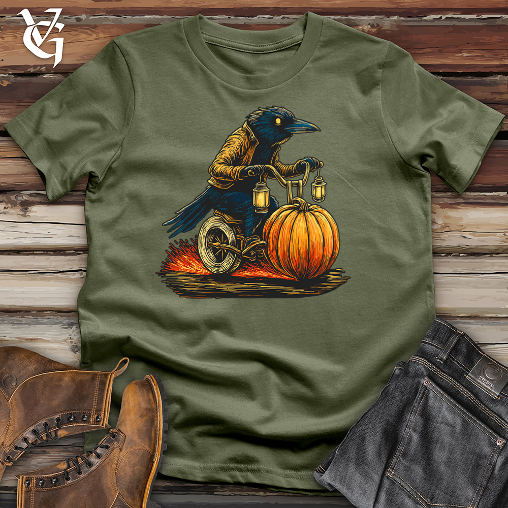 Viking Goods Crow Riding Bike Softstyle Tee Military Green / S