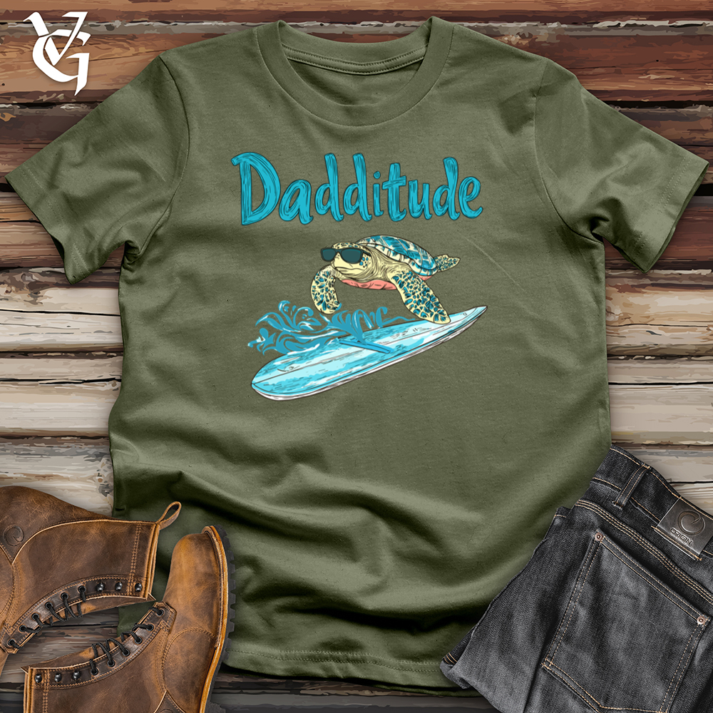 Viking Goods Dadditude Turtle Softstyle Tee Military Green / S