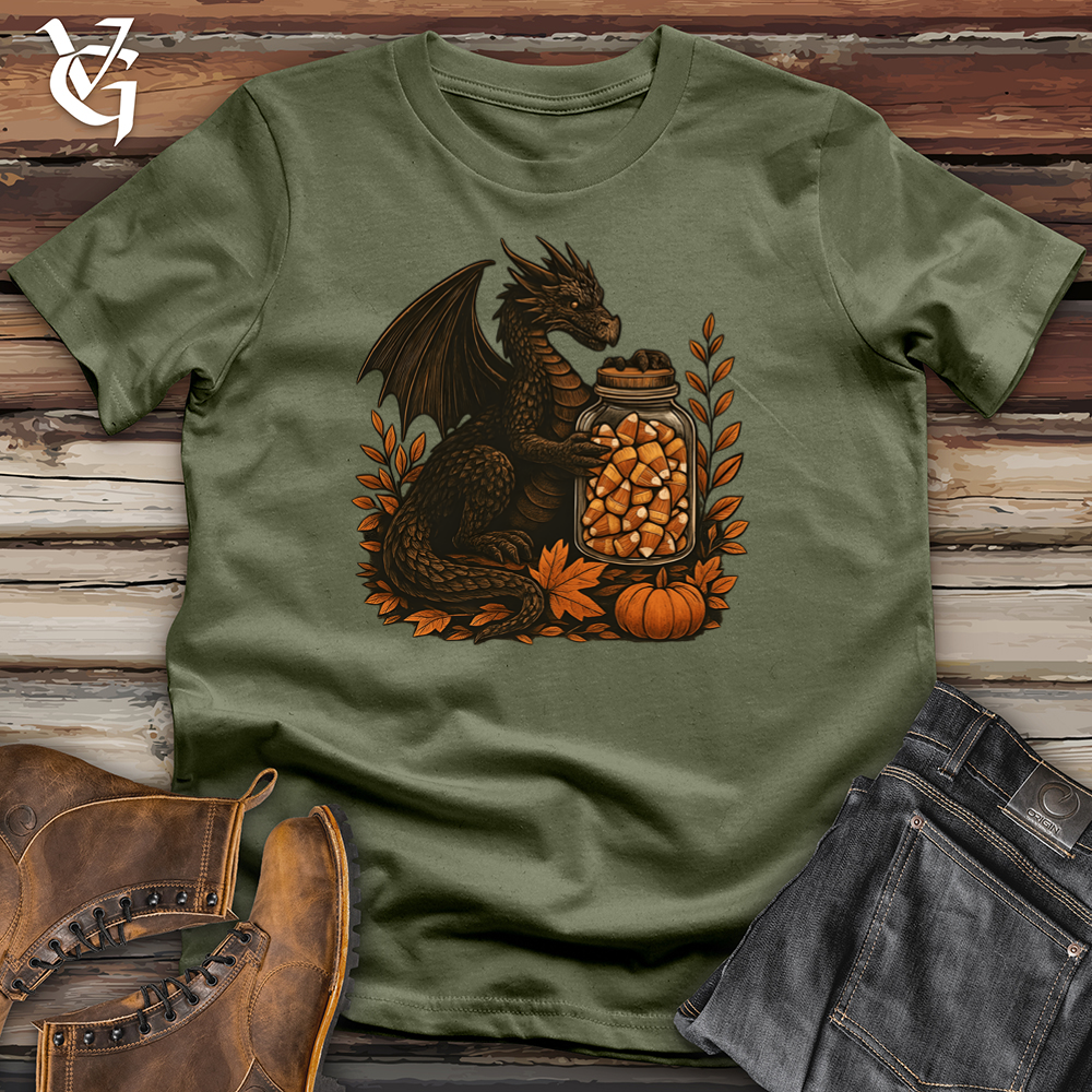 Viking Goods Dragon Candy Corn Treasure Softstyle Tee Military Green / S